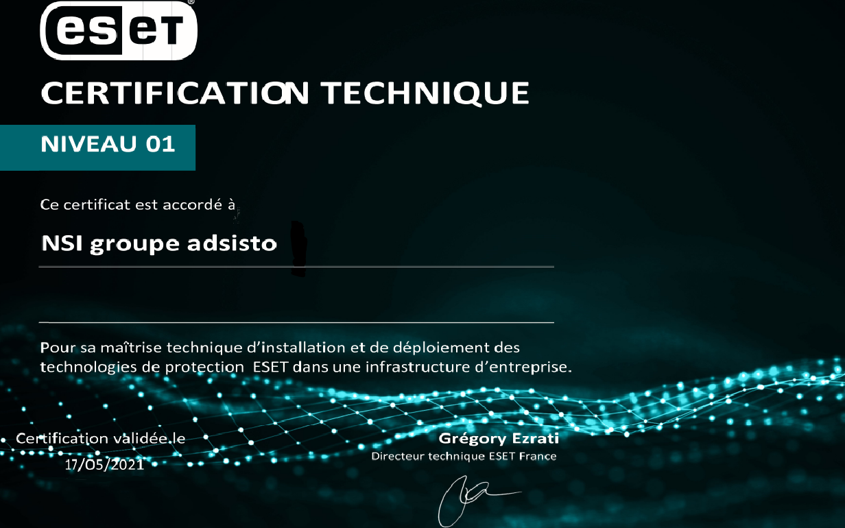 CERTIFICATIONS ESET